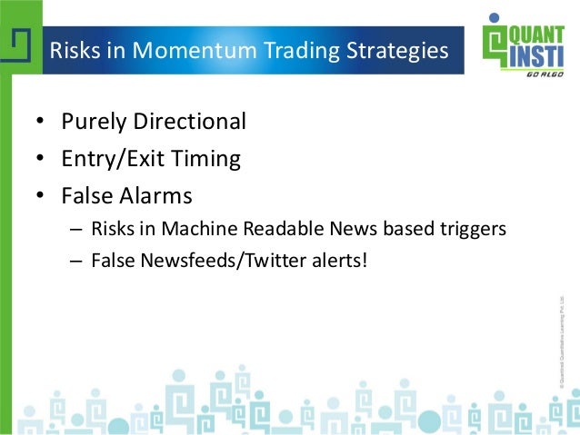 Momentum based trading strategies