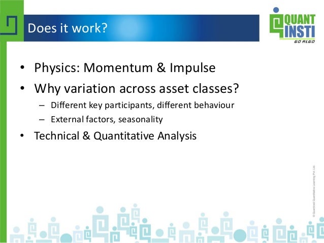 Momentum based trading strategies