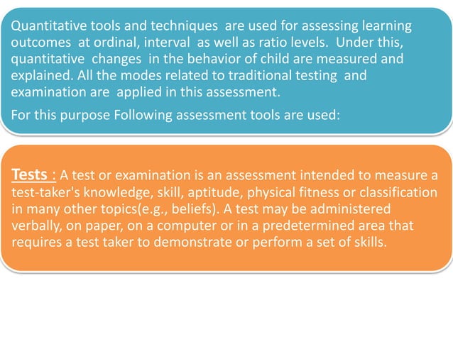 Quantitative & Qualitative Assessment