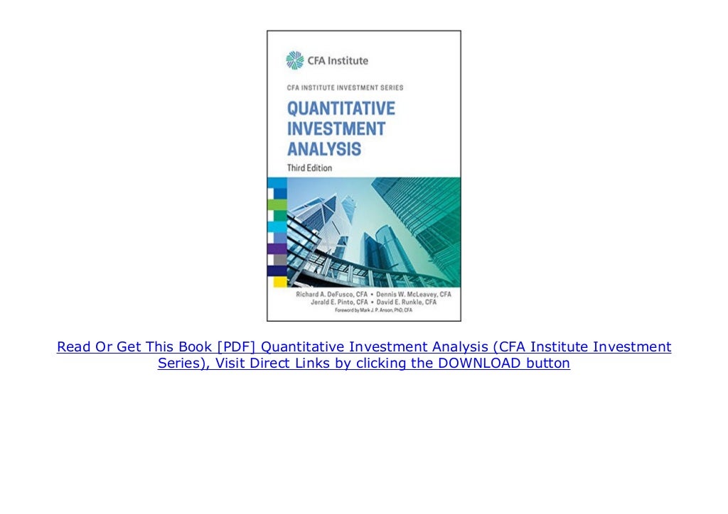 Cfa Investment Foundations Book Pdf