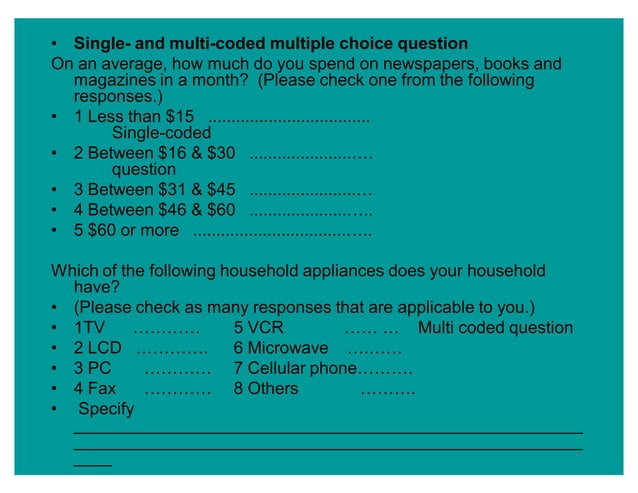 Quantitative Research Instruments | PDF | Standardized Testing ...