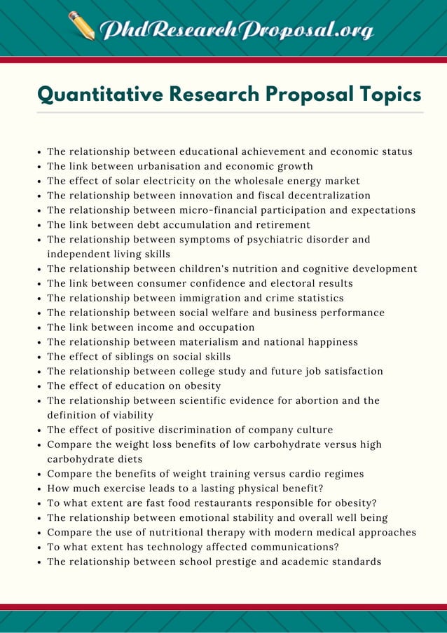 research topics for quantitative research