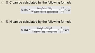 % C can be calculated by the following formula
% H can be calculated by the following formula
 