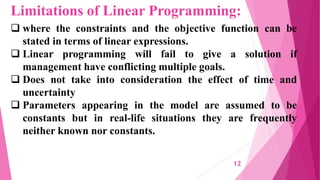 Quantitative analysis for business decision (QABD)- Linear programming ...