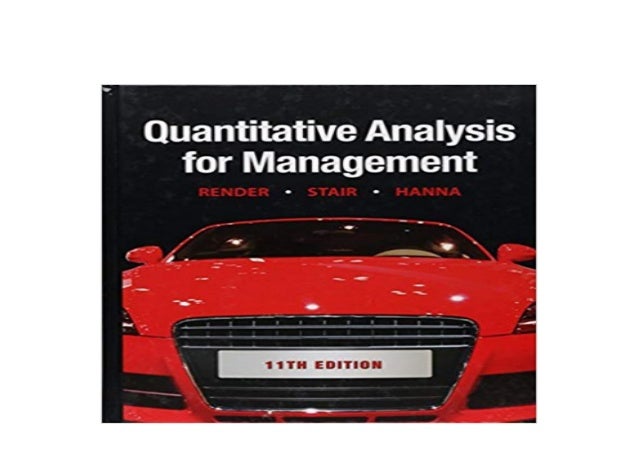 quantitative analysis for management 11th edition solutions free download