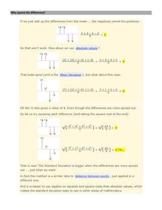 Why square the differences?
 