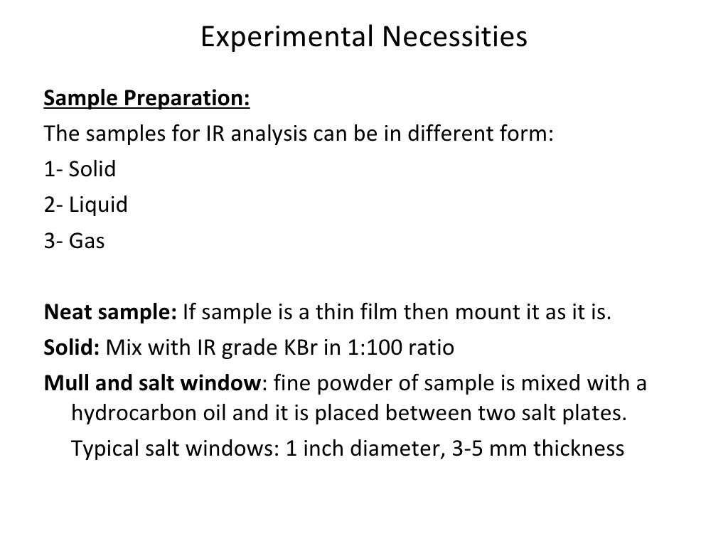Quantitative Analysis From Ftir