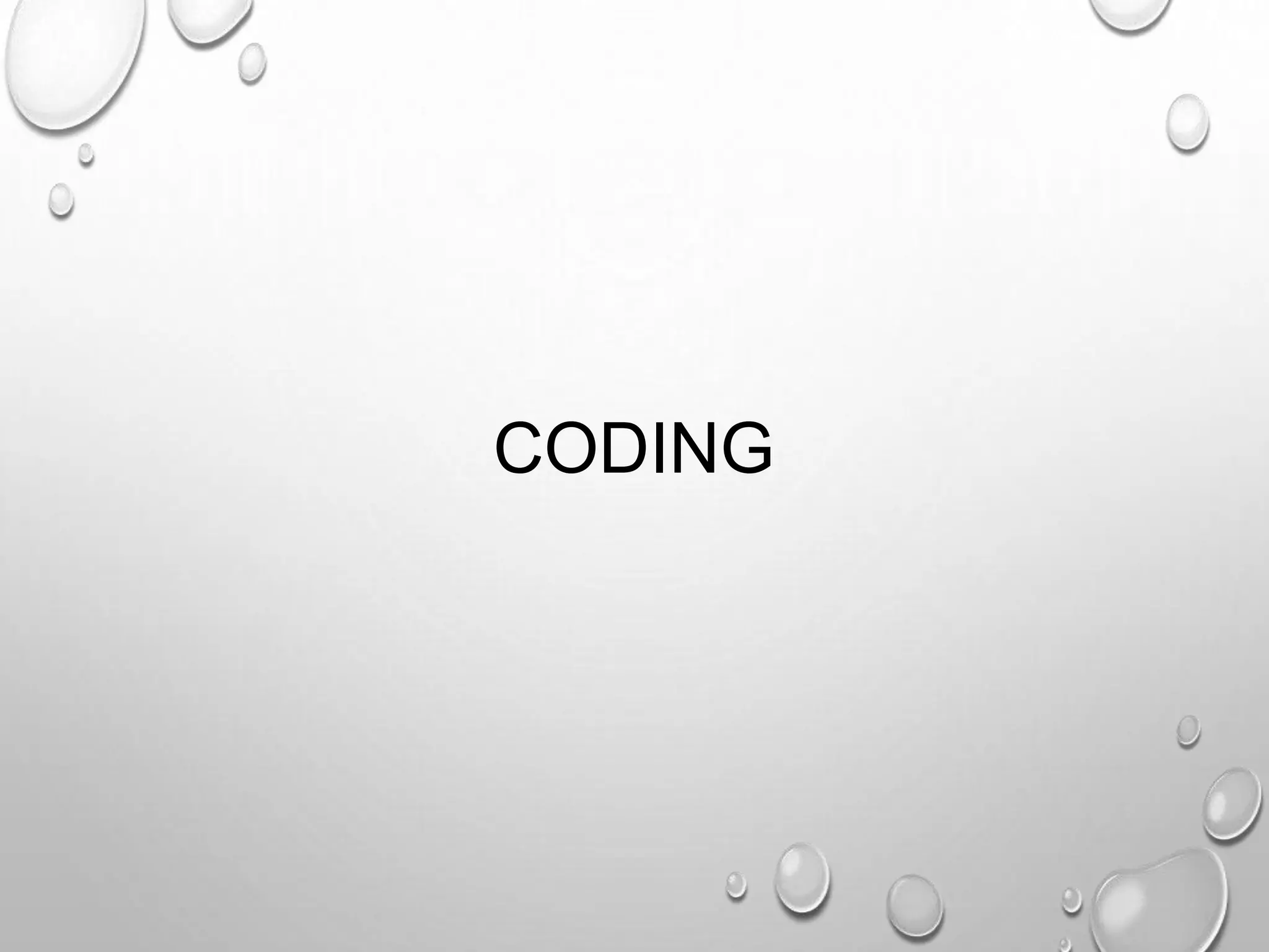 CODING
 
