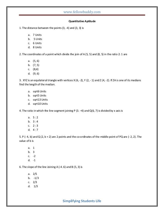 Quantitative aptitude