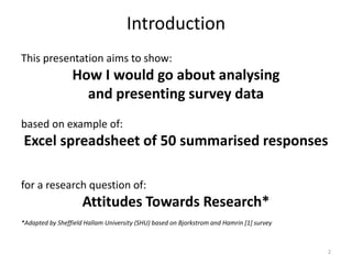 Quantitative data analysis - Attitudes Towards Research | PDF