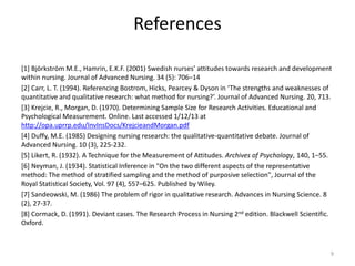 Quantitative data analysis - Attitudes Towards Research | PDF