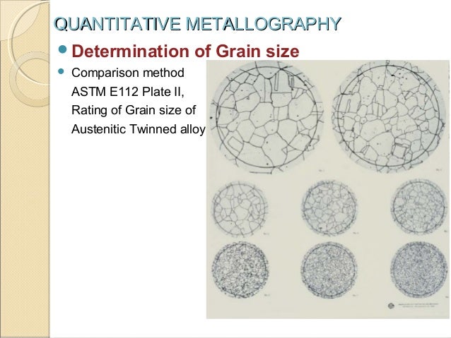 quantitative metallography astm grain size number chart