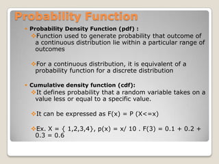 Unimodal: distribution with one most frequently occurring value