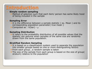 All of the above are population parameters, however in investment management quite often we need to work with subset or sample of the population