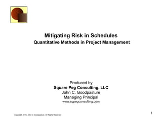Quantitative methods schedule