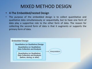 Quantitative, qualitive and mixed research designs | PPTX