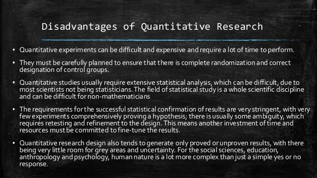 features of quantitative research features of quantitative research