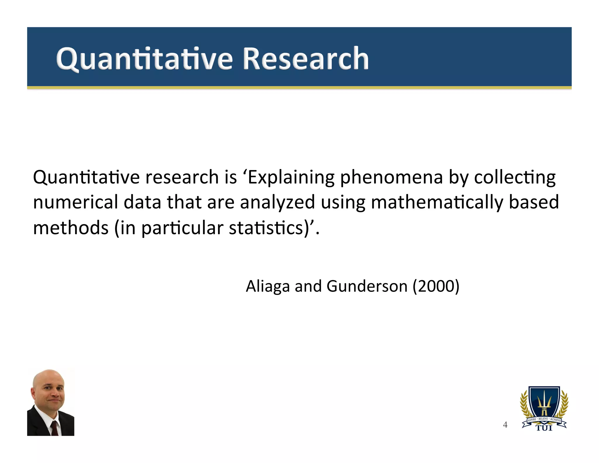 CORE: Quantitative Research Methodology: An Overview | PDF