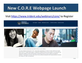 Visit	
  h^ps://www.trident.edu/webinars/core/	
  to	
  Register	
  
13
 