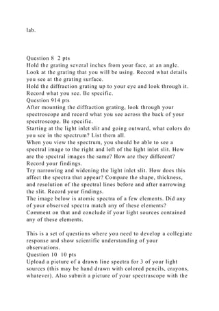 Quantitative Spectroscope and Visible LightHands-On Labs .docx