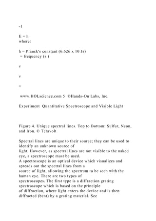 Quantitative Spectroscope and Visible LightHands-On Labs .docx