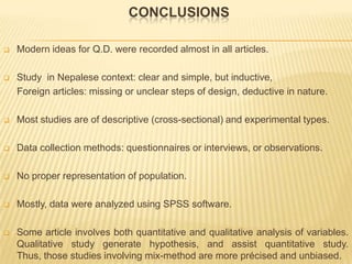 Quantitative Conclusion Example Quantitative study | PPTX