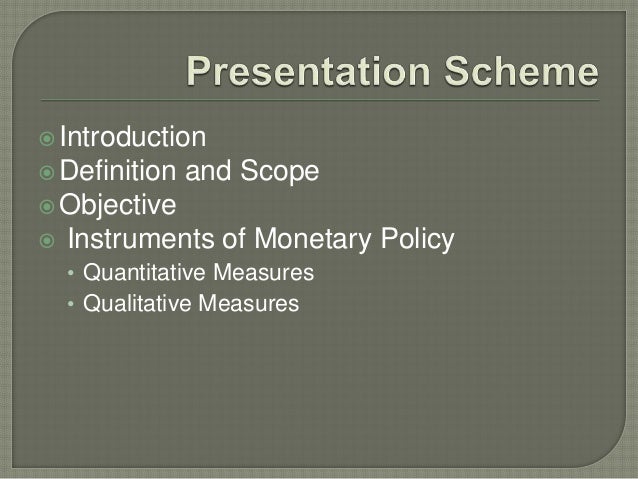 Quantitative tools of monetary policy