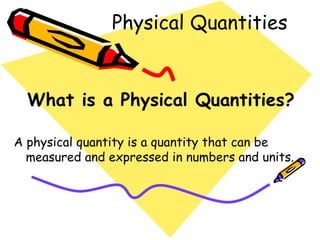 Quantities and unit | PPT