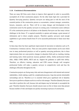 Quantity surveying practise | PDF