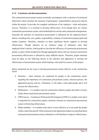 Quantity surveying practise | PDF