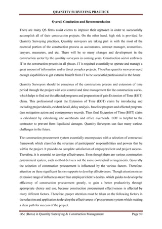 Quantity surveying practise | PDF