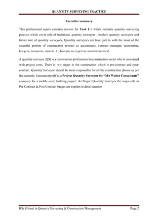 Quantity surveying practise | PDF