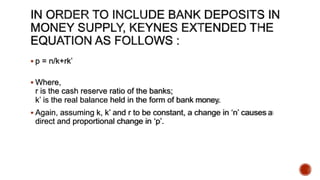 Quantity theory of money | PPTX