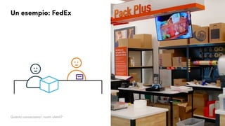 Un esempio: FedEx
Quanto conosciamo i nostri utenti?
 