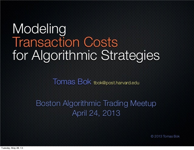 Algorithmic trading & quantitative strategies