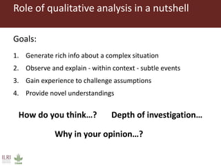 Quantitative and qualitative tools: Friends or foes?