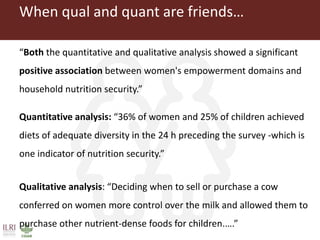 Quantitative and qualitative tools: Friends or foes?