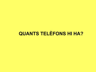 QUANTS TELÈFONS HI HA? 
