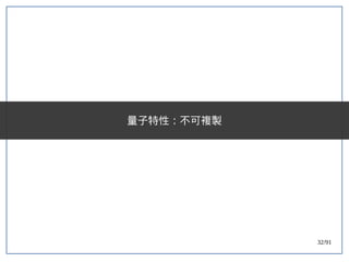 32/91
量子特性：不可複製
 
