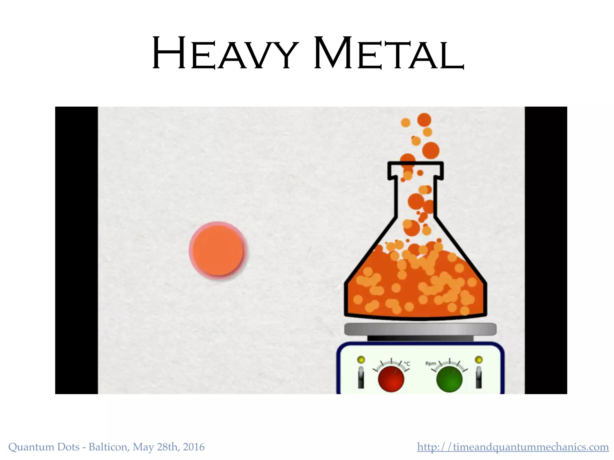 http://timeandquantummechanics.comQuantum Dots - Balticon, May 28th, 2016
Heavy Metal
 