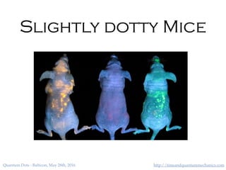 http://timeandquantummechanics.comQuantum Dots - Balticon, May 28th, 2016
Slightly dotty Mice
 