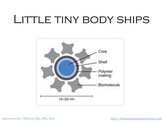 http://timeandquantummechanics.comQuantum Dots - Balticon, May 28th, 2016
Little tiny body ships
 