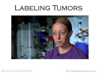 http://timeandquantummechanics.comQuantum Dots - Balticon, May 28th, 2016
Labeling Tumors
 
