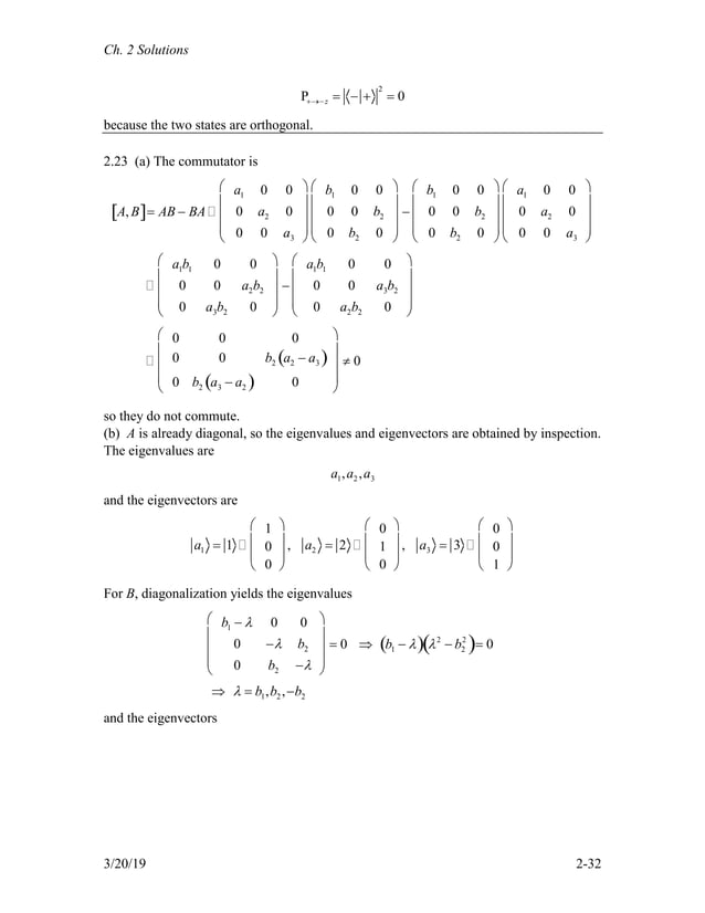 Quantum Mechanics A Paradigms Approach 1st Edition McIntyre Solutions