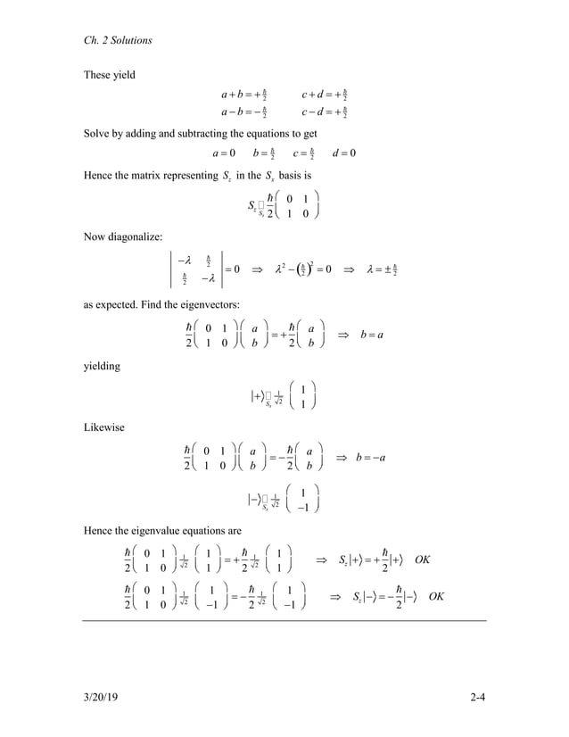 Quantum Mechanics A Paradigms Approach 1st Edition McIntyre Solutions