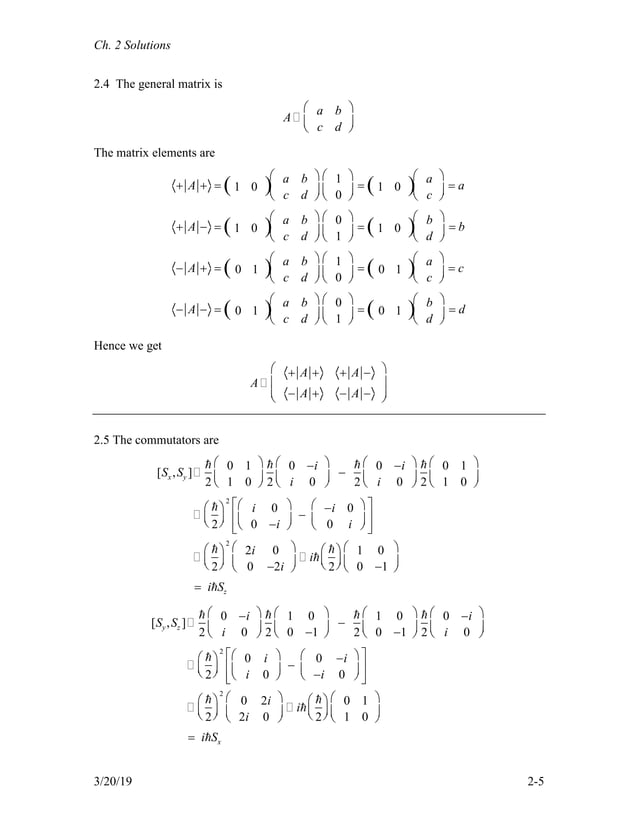 Quantum Mechanics A Paradigms Approach 1st Edition McIntyre Solutions