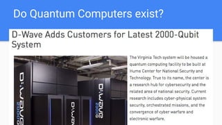 Do Quantum Computers exist?
 