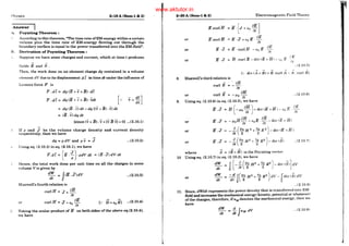 , 2-20 A (Sem-l &2) Electromagnetic Field Theory
Physics 2-19 A (Bem-l & 2)
"
Answe,r, ,:'1
A. Poynting Theorem:
According...