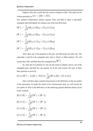 Quantum Teleportation | PDF