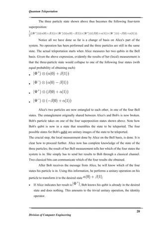 Quantum Teleportation | PDF
